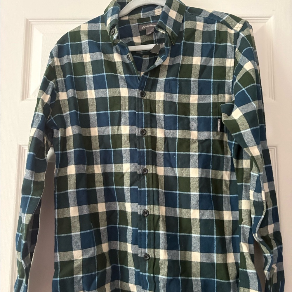 NWT Eddie Bauer Men's Plaid Flannel Shirt